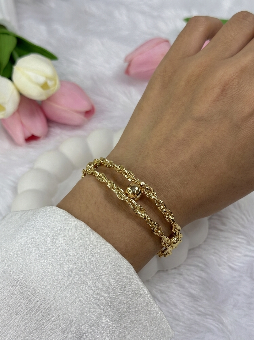 Gold-colored cuff bracelet | Adjustable Cuff