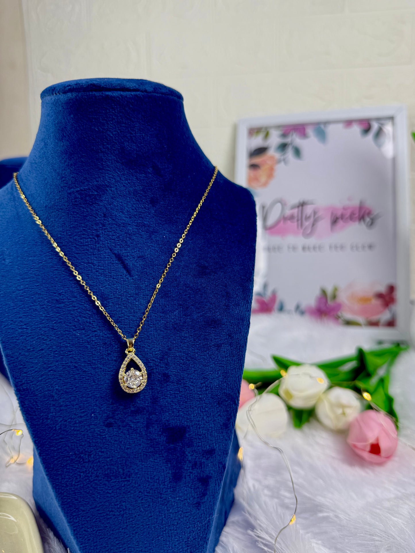 Teardrop Sparkle Necklace