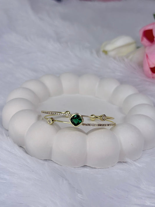 Aurora Gem Charm Adjustable Bracelet | Anti-Tarnish