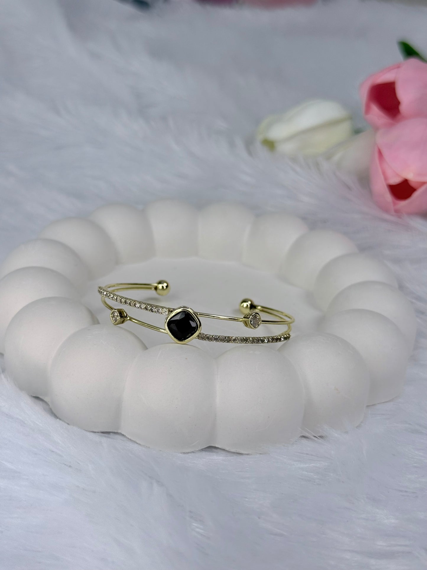 Aurora Gem Charm Adjustable Bracelet | Anti-Tarnish