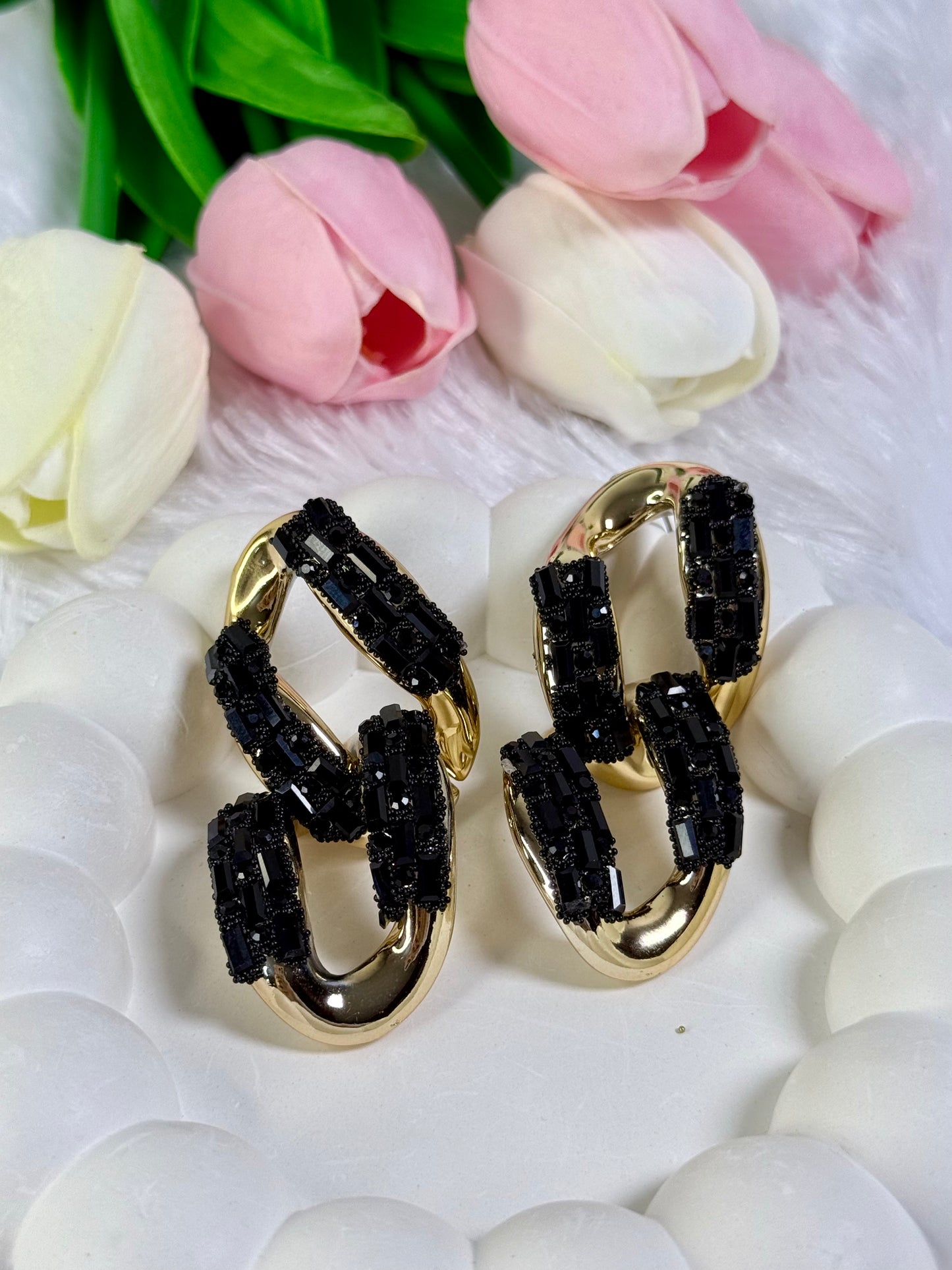 Crystal Double-Link Earring