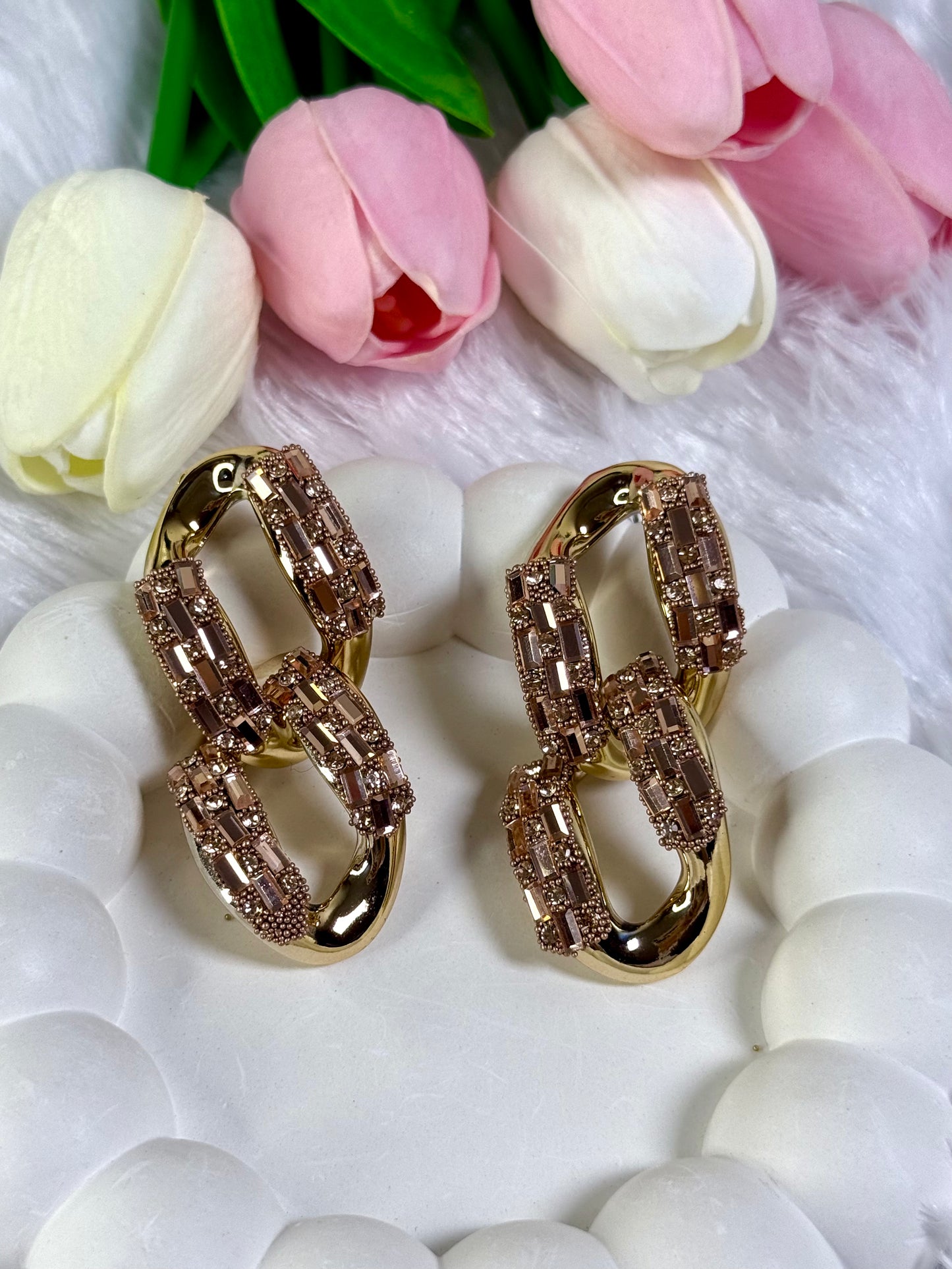 Crystal Double-Link Earring